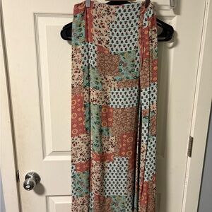 Patchwork Floral Maxi Skirt